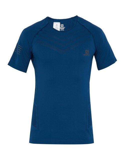 Matchesfashion.com Salomon - Sense Pro Crew Neck T Shirt - Mens - Navy