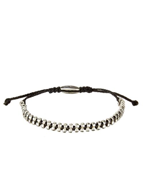 Paul Smith Silver And Cotton Bracelet