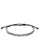 Paul Smith Silver And Cotton Bracelet