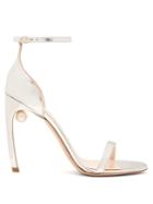 Nicholas Kirkwood Mira Pearl-heeled Metallic Leather Sandals