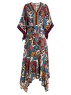 Etro Graphic Paisley-print Embroidered Silk Dress
