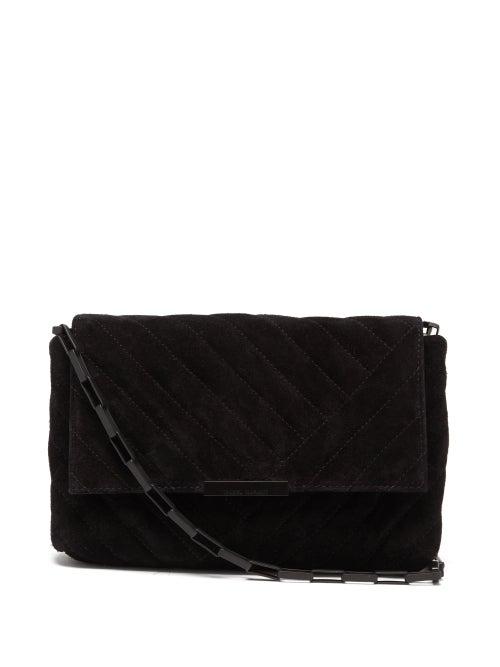 Isabel Marant - Merine Quilted-suede Shoulder Bag - Womens - Black