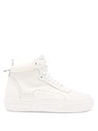 Matchesfashion.com Thom Browne - Basketball Perforated Leather High-top Trainers - Mens - White