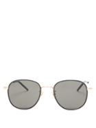 Matchesfashion.com Saint Laurent - Round Metal Sunglasses - Mens - Grey