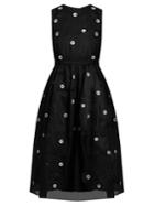 Jupe By Jackie Floral-embroidered Cotton-organdie Dress
