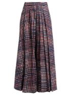 Stella Jean High-rise Pleated Checked Culottes
