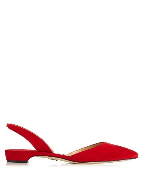 Paul Andrew Rhea Slingback Suede Flats