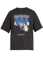 Matchesfashion.com Balenciaga - Speedhunter Logo Print Cotton Jersey T Shirt - Mens - Black