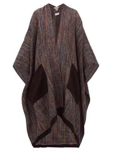 Matchesfashion.com Wehve - Andrea Patch Pocket Wool Shawl - Womens - Brown