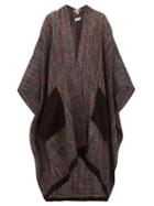 Matchesfashion.com Wehve - Andrea Patch Pocket Wool Shawl - Womens - Brown