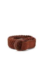 Matchesfashion.com Anderson's - Woven Suede Belt - Mens - Brown