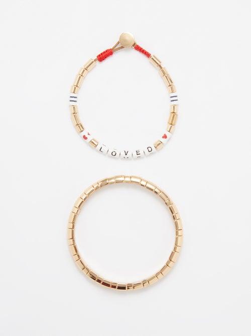 Roxanne Assoulin - Loved Enamel Bracelet Set - Womens - Yellow Gold