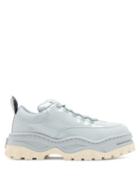 Matchesfashion.com Eytys - Angel Exaggerated Sole Patent Leather Trainers - Mens - Light Blue