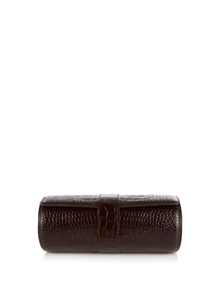 Smythson Mara Leather Watch Roll