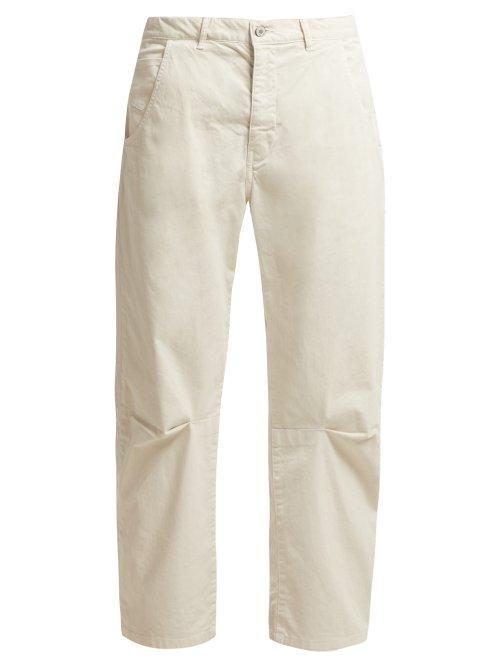 Matchesfashion.com Nili Lotan - Emerson Stretch Cotton Wide Leg Trousers - Womens - White