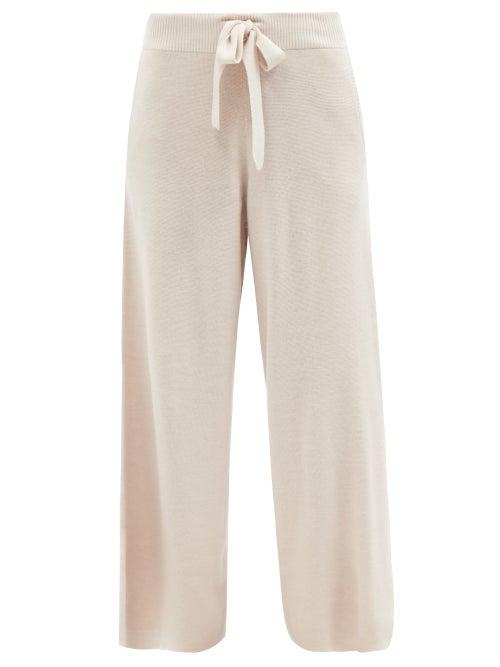 Staud - Muffet Merino Wool-blend Wide-leg Trousers - Womens - Beige