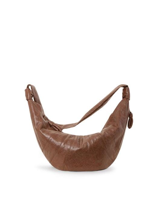 Matchesfashion.com Lemaire - Croissant Small Coated-linen Cross-body Bag - Womens - Tan