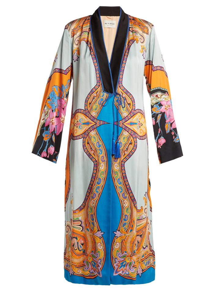 Etro Jasper Paisley And Floral-printed Crepe Coat