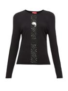 Matchesfashion.com Staud - Crochet-knitted Ying Yang Top - Womens - Black