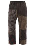 By Walid - Massimo Patchworked-cotton Trousers - Mens - Green