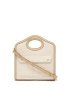 Ladies Bags Burberry - Pocket Mini Leather-trim Canvas Cross-body Bag - Womens - Beige Multi