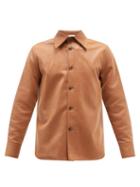 Sfr - Millie Faux-leather Shirt Jacket - Mens - Light Brown