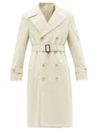 Matchesfashion.com Lemaire - Double-breasted Cotton-ventile Trench Coat - Mens - Cream