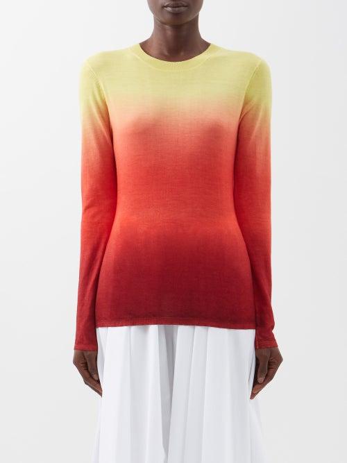 Gabriela Hearst - Miller Ombr Cashmere Sweater - Womens - Red Multi