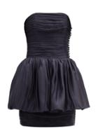 Matchesfashion.com Alexandre Vauthier - Crystal-button Strapless Silk Mini Dress - Womens - Navy