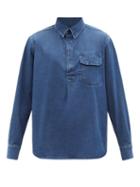 Brioni - Patch-pocket Denim Shirt - Mens - Blue