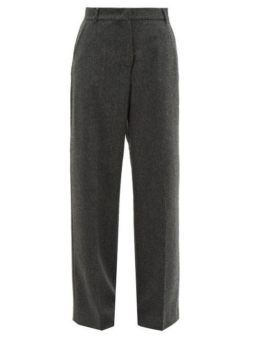 Matchesfashion.com Weekend Max Mara - Calais Trousers - Womens - Dark Grey