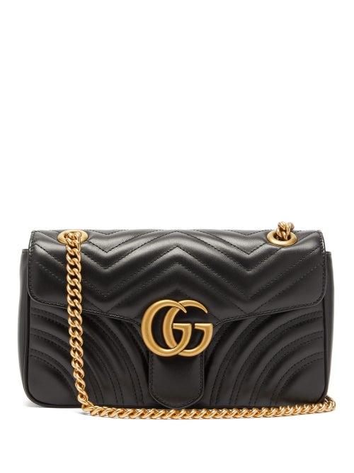 Matchesfashion.com Gucci - Gg Marmont Small Quilted-leather Cross-body Bag - Womens - Black