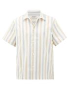 Matchesfashion.com Ditions M.r - Gradated-stripe Poplin Shirt - Mens - Brown Multi