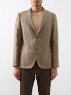 Officine Gnrale - Prince Of Wales-check Linen Blazer - Mens - Beige Multi