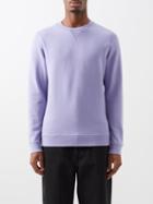 Sunspel - Crew-neck Cotton-jersey Sweatshirt - Mens - Purple