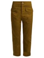 Isabel Marant Étoile Oaklyn Tapered Cotton Cropped Trousers