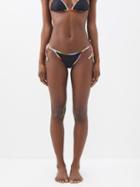 Pucci - Printed Triangle Bikini Briefs - Womens - Black Multi