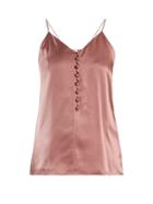 Matchesfashion.com Hillier Bartley - V Neck Silk Satin Cami Top - Womens - Pink