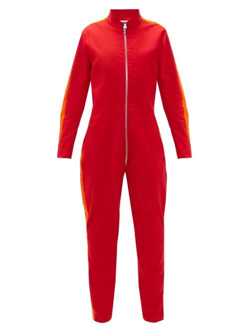 Matchesfashion.com Bolt X Edie - Upcycled Cotton-drill Jumpsuit - Womens - Red