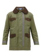 Matchesfashion.com Junya Watanabe - Reflective Strip Cotton Gabardine Coat - Mens - Khaki
