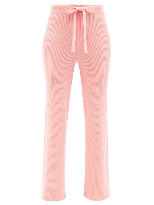 Live The Process - Modus Ribbed Cotton-blend Trousers - Womens - Pink