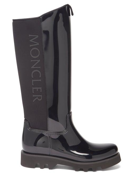 Moncler - Gilla Rubber And Neoprene Knee-high Boots - Womens - Black