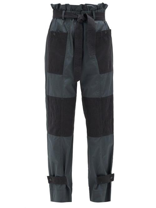 Matchesfashion.com Sea - Gabriette Cotton-twill Trousers - Womens - Grey