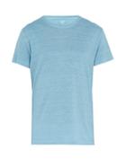 Matchesfashion.com 120% Lino - Slubbed Linen Jersey T Shirt - Mens - Light Blue