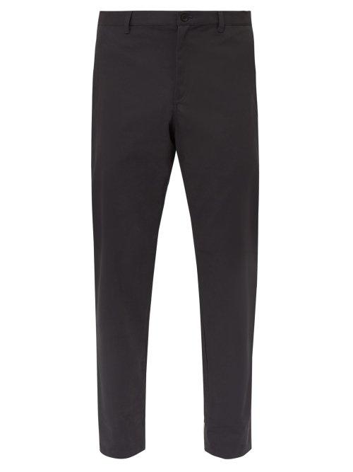 Matchesfashion.com A.p.c. - Lad Cotton Blend Chino Trousers - Mens - Dark Grey