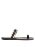 Matchesfashion.com Ancient Greek Sandals - Thalia Whipstitched Leather Sandals - Womens - Black Gold