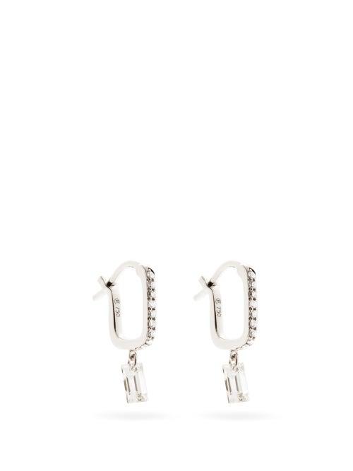 Matchesfashion.com Raphaele Canot - Set Free Diamond & 18kt White-gold Earrings - Womens - White Gold