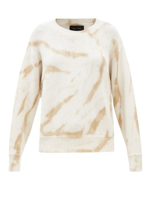 Les Tien - Tie-dye Brushed-back Cotton Sweatshirt - Womens - Ivory