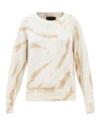 Les Tien - Tie-dye Brushed-back Cotton Sweatshirt - Womens - Ivory