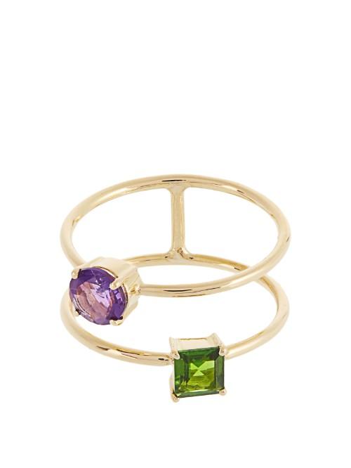 Ileana Makri Diopside, Rodolite & Yellow-gold Ring
